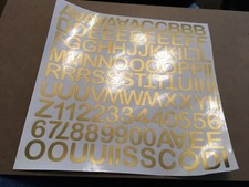 VINYL LETTERS 100 + Gold  3/4 Inch (20mm)Stick on Self Adhesive  Letters/Numbers
