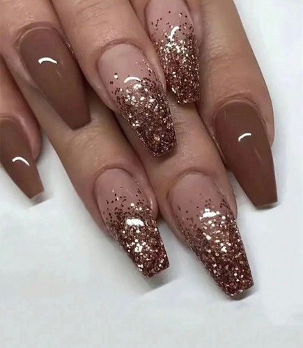 Medium coffin brown gold - coffin,