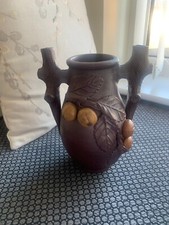 Vintage Calvados A TURGIS Brown Earthenware 3D Apples Leaves Hand Made French