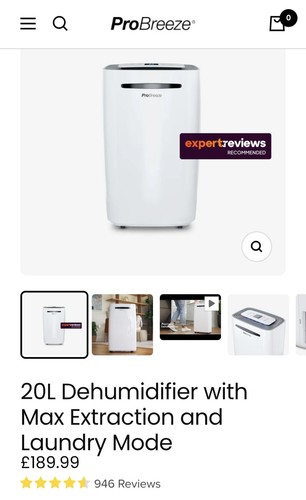 20l dehumidifier with max - 20l,