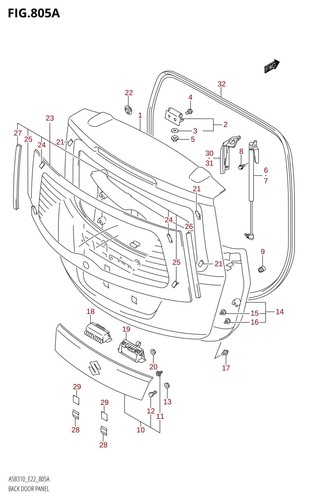 Suzuki genuine handle back - genuine,