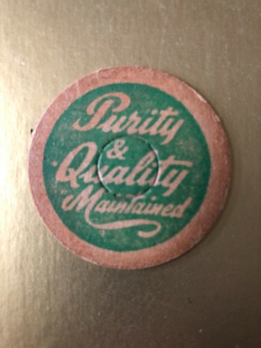 1930 cardboard milk bottle - 1930's,