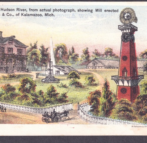 Antique wind mill - mill, wooden