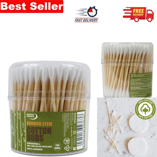 Quest 200 bamboo cotton buds - bamboo,