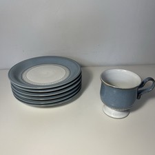 6 X Denby Side Plates  Castille Blue  + 1 X Mug