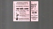 Used Ticket - Tottenham v Wolves 22.9.1979