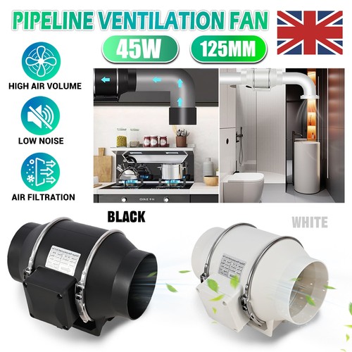 Quiet inline extractor fan - 5",