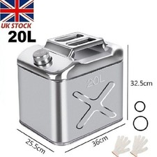 20L 304 Jerry Can Stainless Steel Fuel Gas Storage for Boat/4WD/Car/Motorbike
