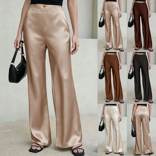 Womens satin silk summer wide - womens,