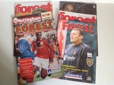 SIX NOTTINGHAM FOREST FOOTBALL PROGRAMS