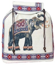 Hippie Boho Elephant Design Backpack Hippy  Shoulder Rucksack Travel College Uni