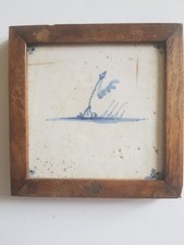 Framed Antique Delft Tile 18th