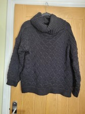 Made in Italy Black Knitted Pullover Jumper turtle neck #J