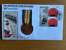 628. Benham The Battle Of Passchendaele 90th Anniversary Medal Cover