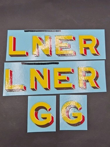 Gauge lner yellow transfers - yellow,