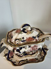 VINTAGE MASON'S MANDALAY IRONSTONE - COMPLETE 4-PC TUREEN SET, GREAT CONDITION