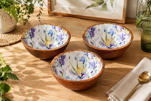 Set mango wood bowls 15cm - 3,
