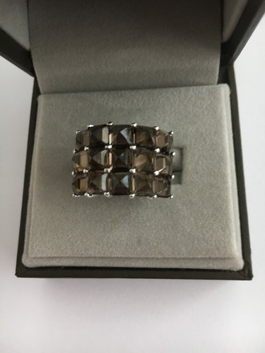 Sterling silver smokey quartz - smokey,