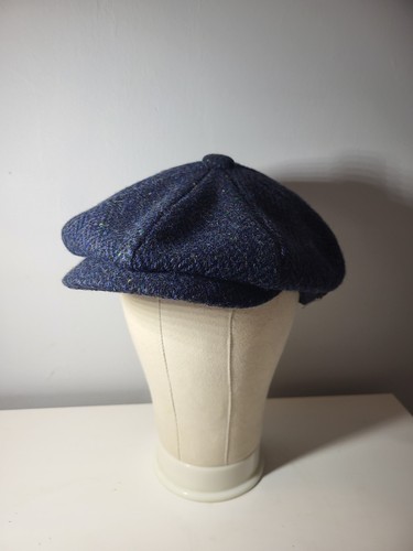 Blue hat herringbone panels - blue,