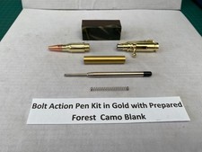 Gold Bolt Action Pen Kit with