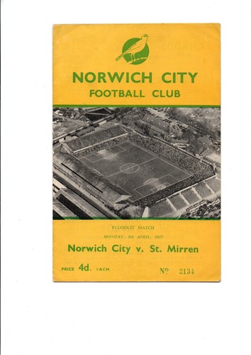 Norwich city v st - 56/57,
