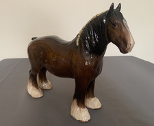Beswick Shire Horse Brown Gloss Model 818 H22cm Circa 1970