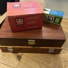 Paterson Viscount Slide Viewer (2”x2”)+35mm transparency holders+ 2xwooden cases