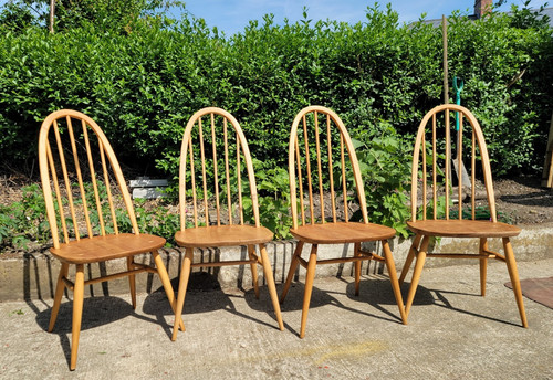 Ercol quaker dining chairs - chairs, x