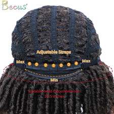 BECUS Short Brown Dreadlock Wig - 12.5 Inch Braided Synthetic Hair for Women