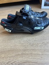 Black SIDI Wire Carbon Cycling Shoes Size-42 UK