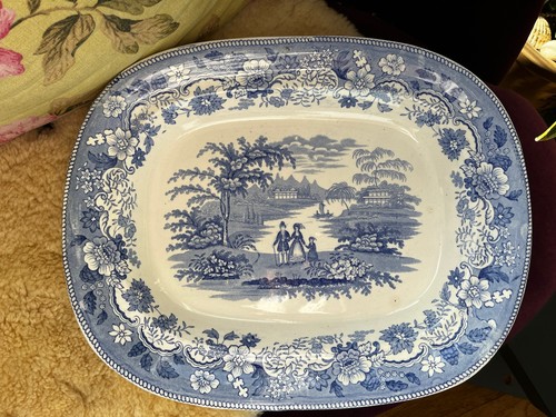 Antique blue white ironstone - &white,