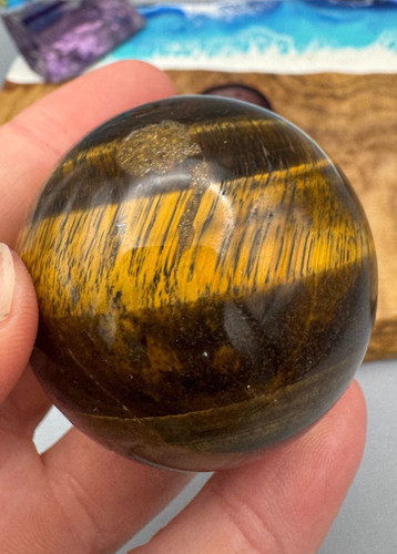 Crystal sphere tigers - crystal, ball