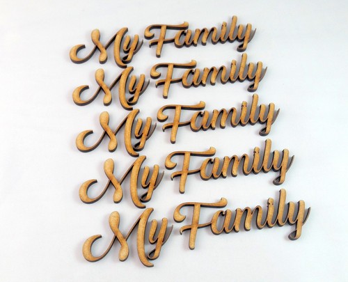 Family word cutout - family, 5