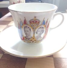COMMEMORATIVE CORONATION CUP SAUCER JUNE 1937 KING GEORGE V1 QUEEN ELIZABETH 11