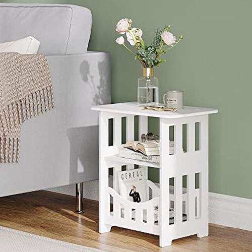 Bedside table white drawer - bedside,