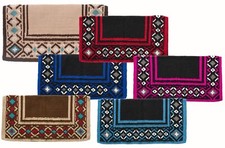 Western Wool Saddle Blanket - Diamond Design- 36"x34" - 6 Color Choices