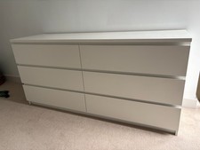 ikea malm chest of 6 drawers white