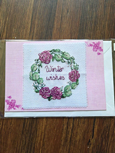 Handmade cross stitch - stitch, card