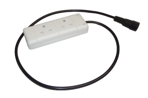 Iec c14 gang uk - 1m,