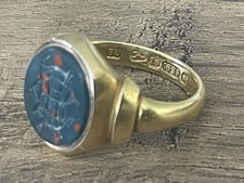 15ct gold signet ring mens