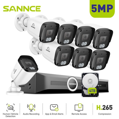 Sannce 5mp cctv system - sannce, poe