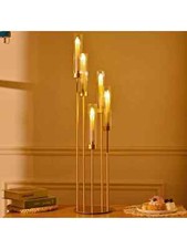 5 Arm Floor Candelabra Gold