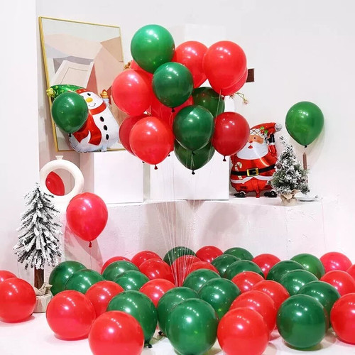 Christmas latex plain balloons - plain,