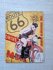 Route 66 The Mother Road Wall Sign 20cm x 15cm Man Cave Garage