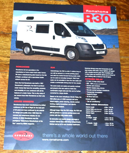 Romahome r30 motorhome - motorhome, uk