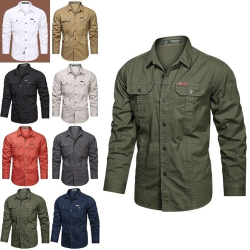 Mens cargo shirt lapel - mens, neck