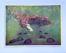 Vintage Original Lithograph Print on Paper “When it's dust” by G. Gustavson 1987