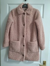 Girls Pink Teddy Fleece Coat