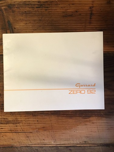 Garrard zero record - zero, 92