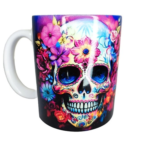 Sugar skull mug can - sugar,